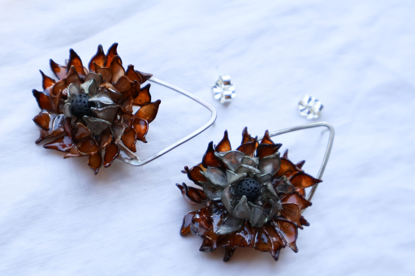 Midnight Gardenia Earrings