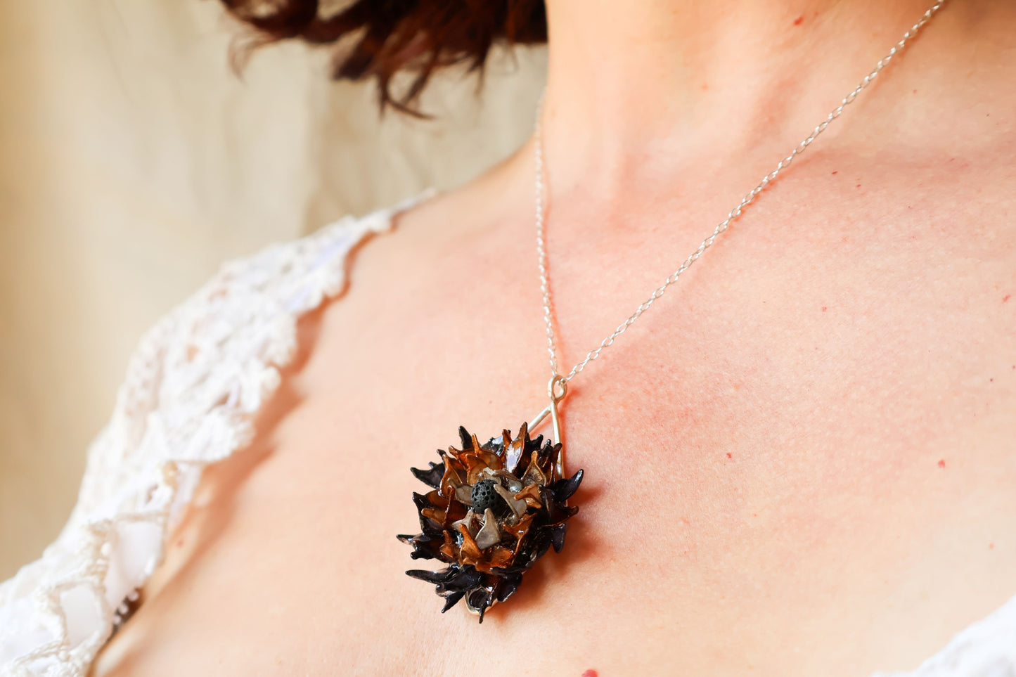 Midnight Gardenia Necklace
