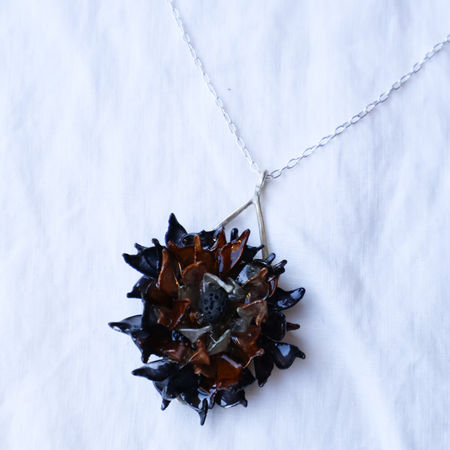 Midnight Gardenia Necklace