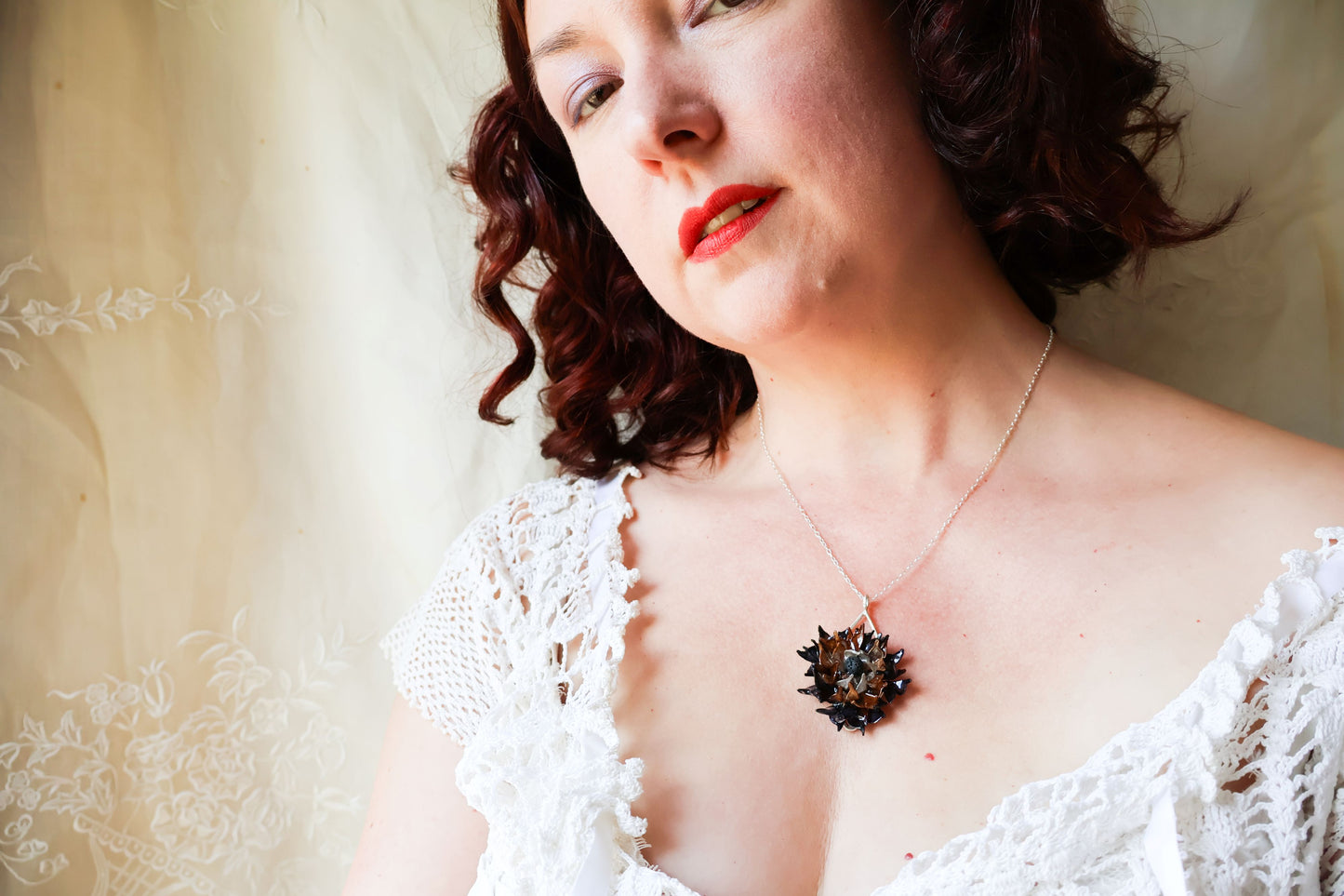 Midnight Gardenia Necklace