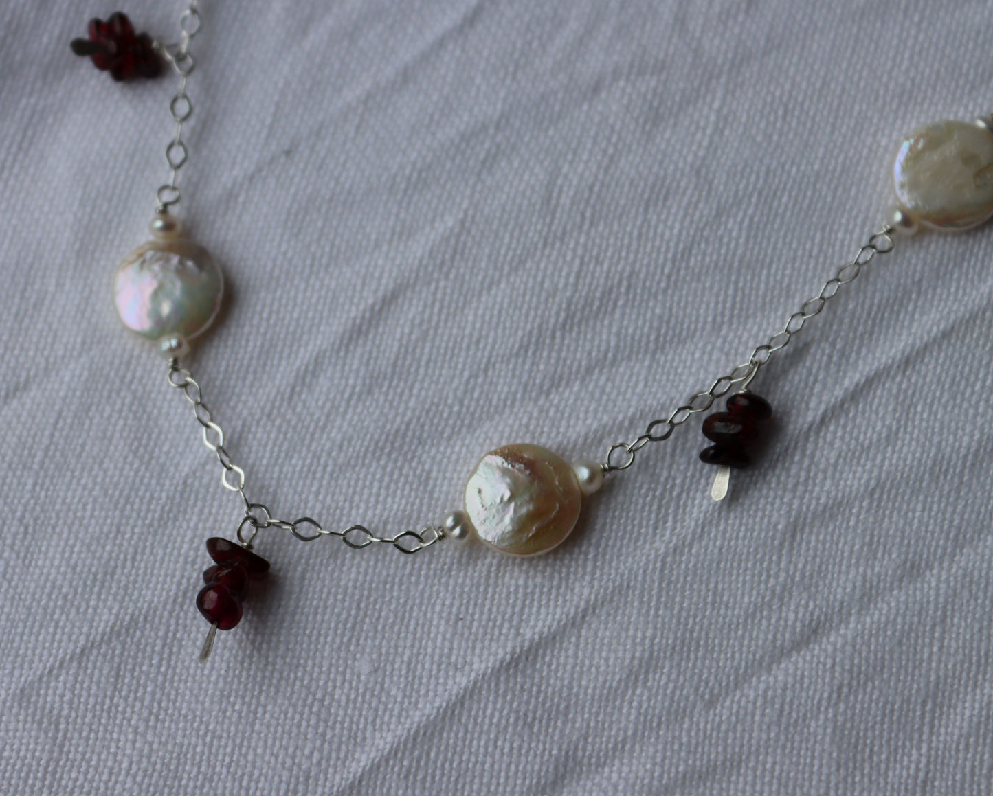 Garnets & Pearls Necklace