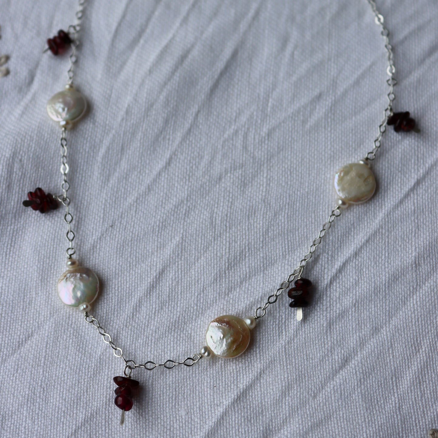 Garnets & Pearls Necklace