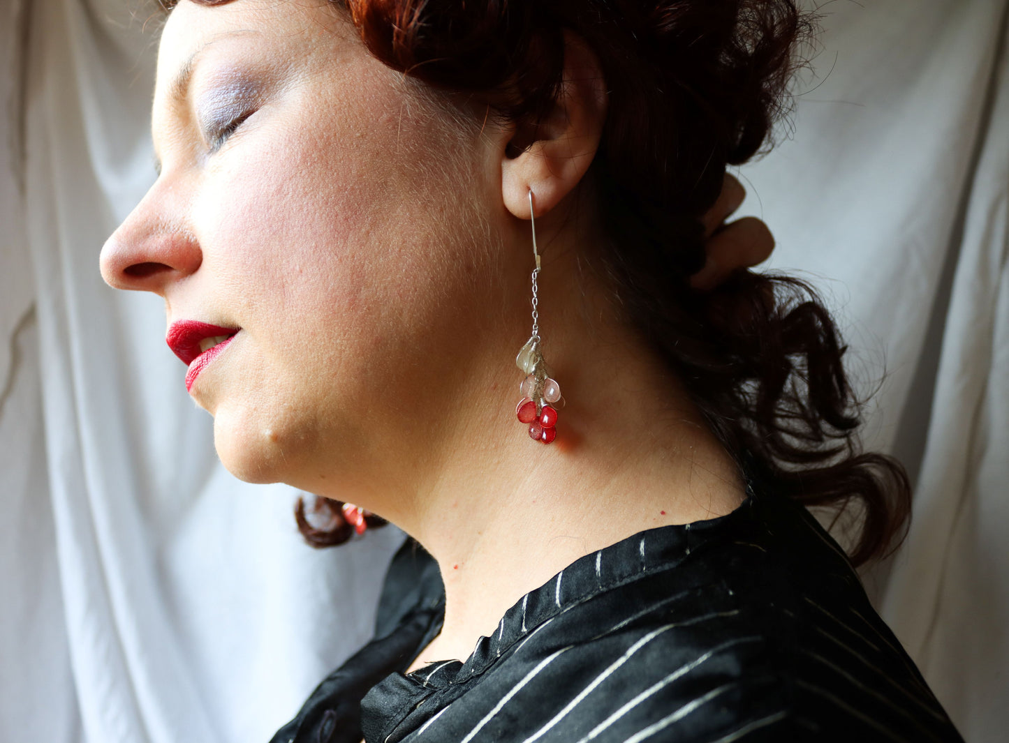 Harvest Earrings, coral