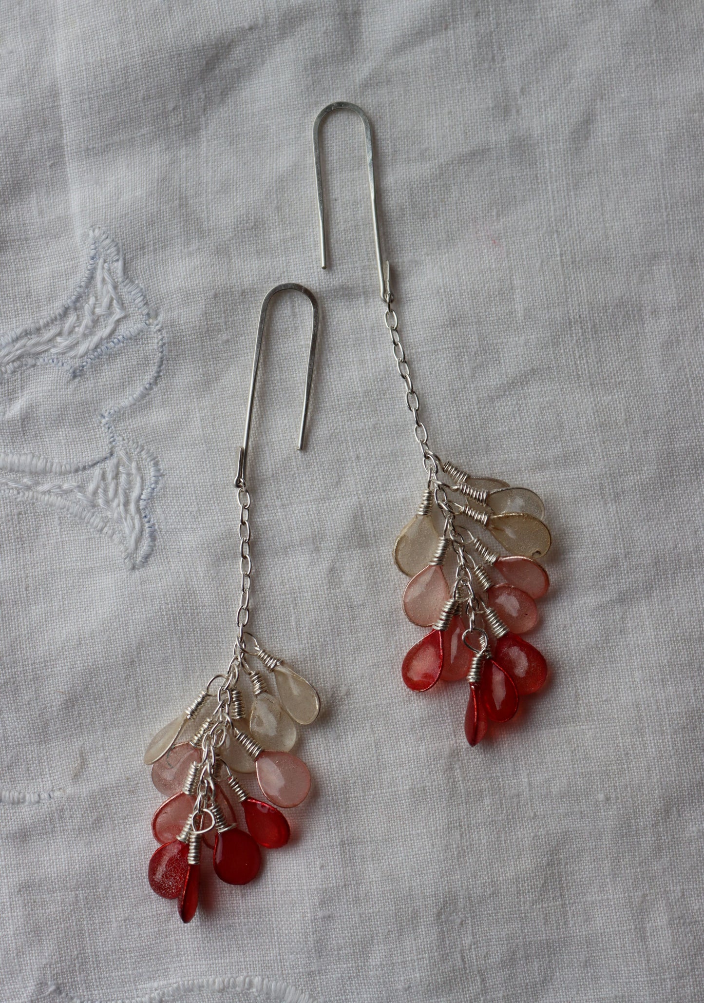 Harvest Earrings, coral