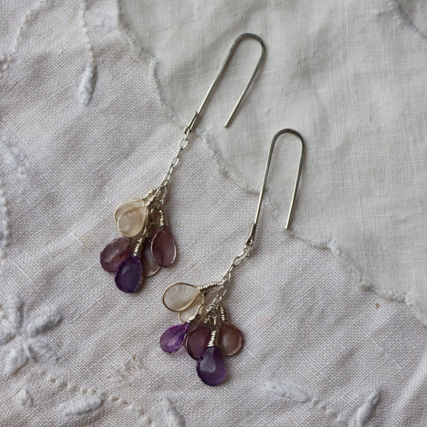 Harvest Earrings, small, lilac
