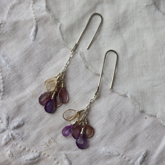 Harvest Earrings, small, lilac