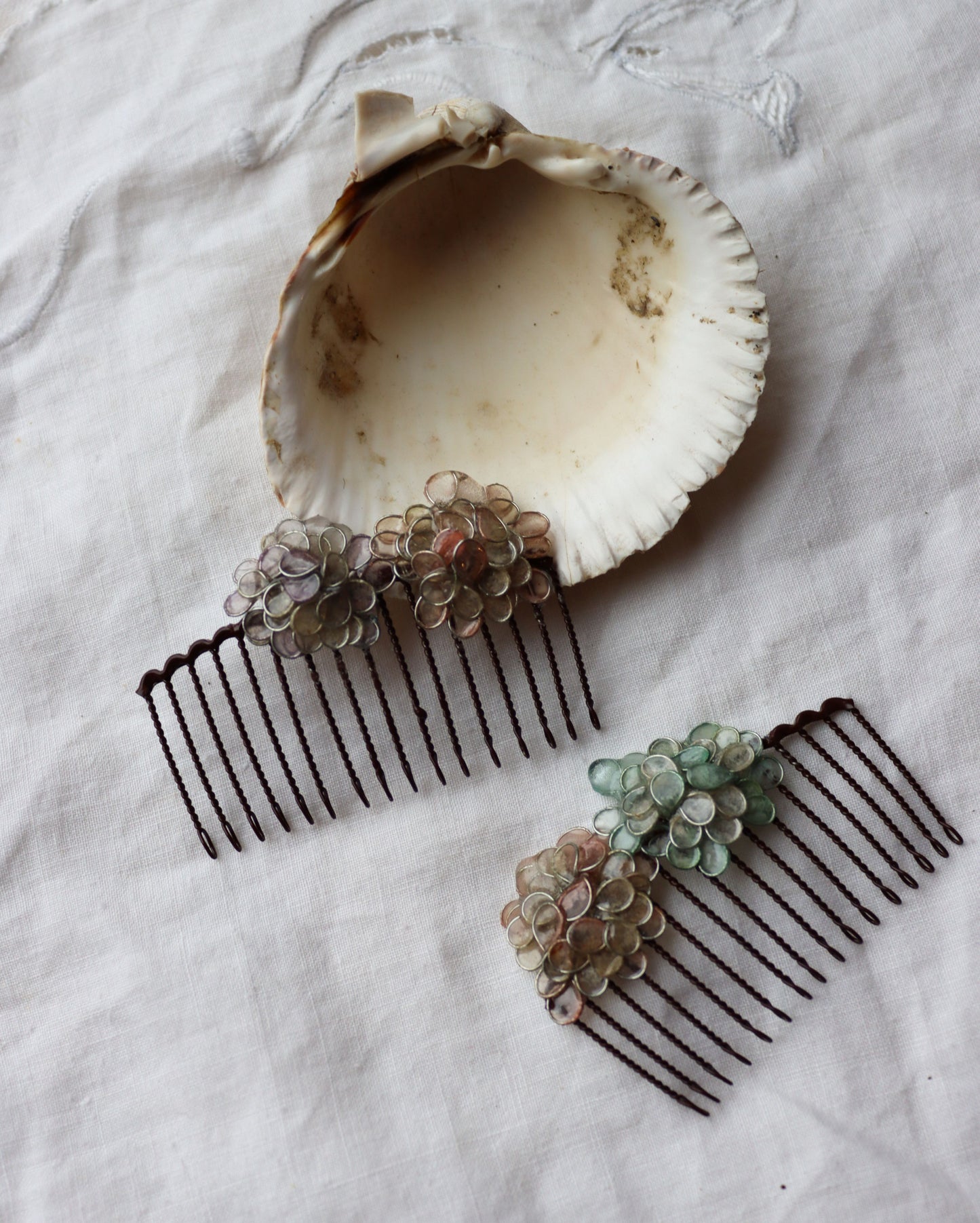 Hydrangea Comb Set : soft pastels