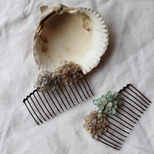 Hydrangea Comb Set : soft pastels