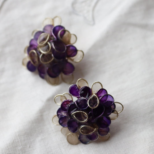 Hydrangea Earrings : lilac