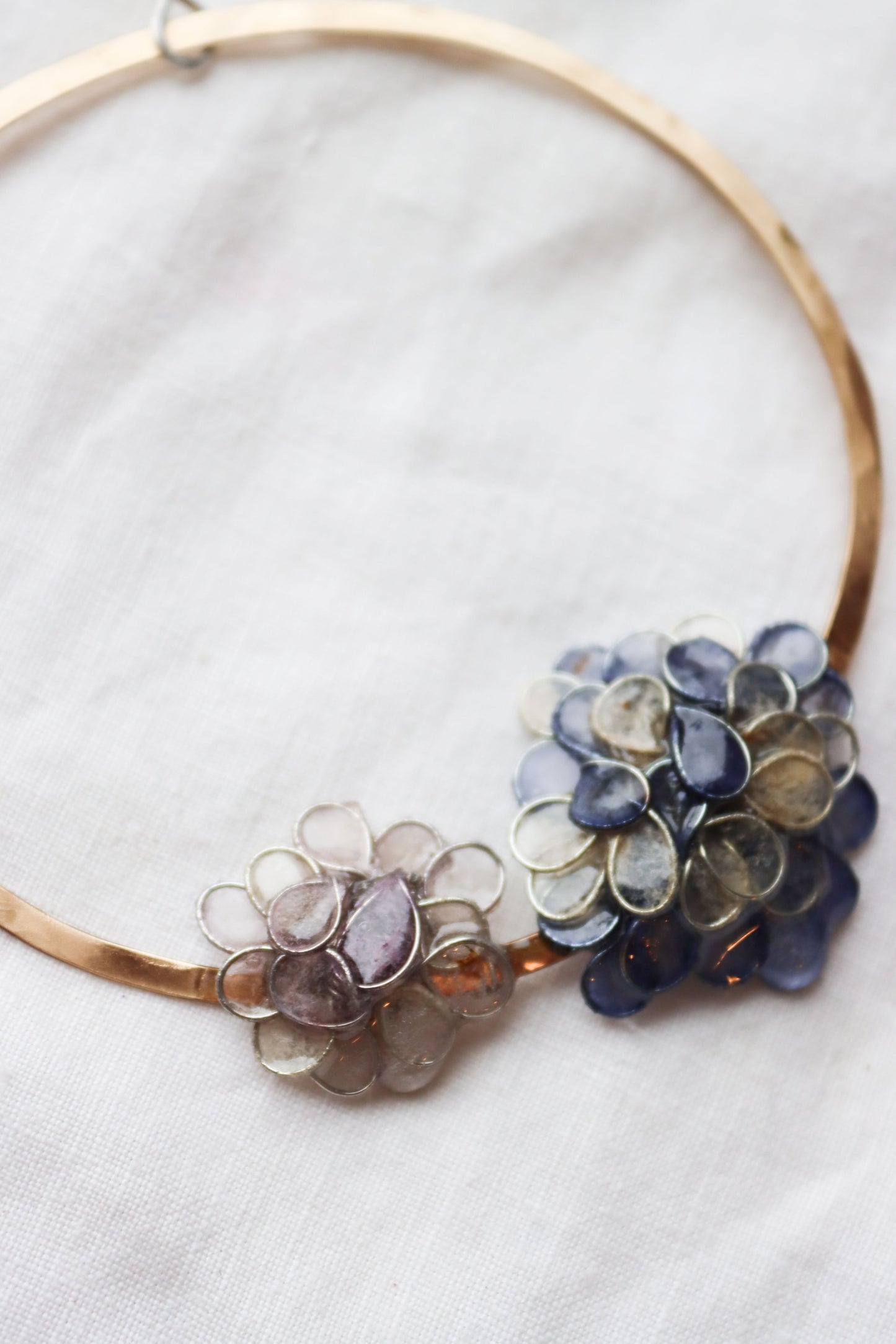 Hydrangea Bouquet Hoops : indigo & amber