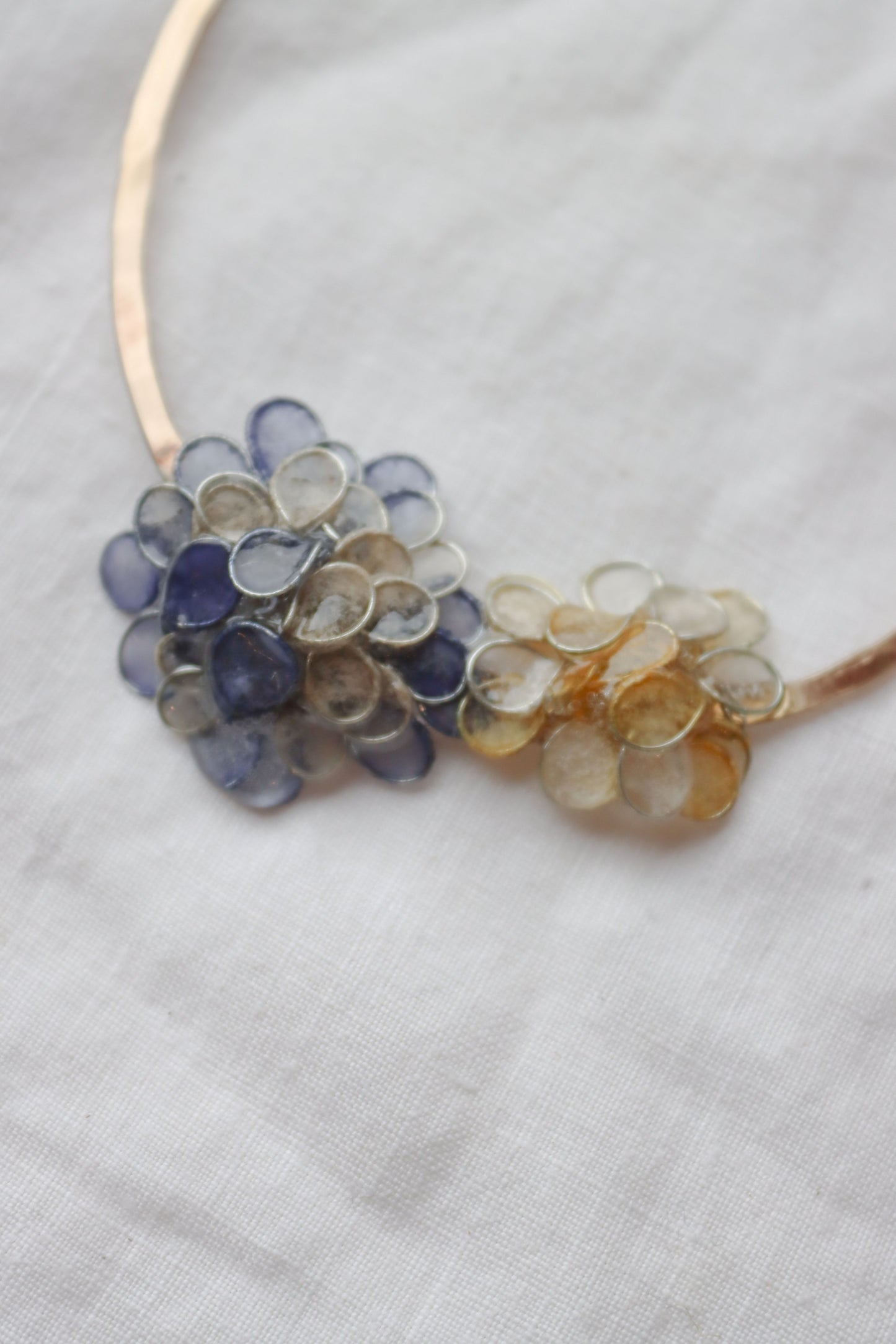 Hydrangea Bouquet Hoops : indigo & amber