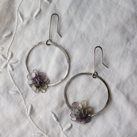 Hydrangea Hoops : silver & lavender