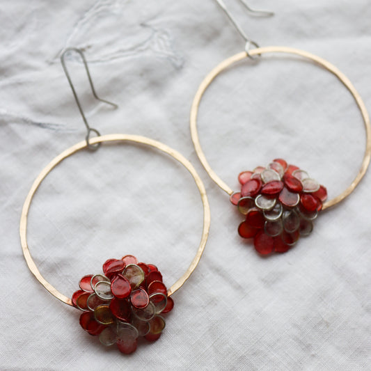 Hydrangea Hoops : coral