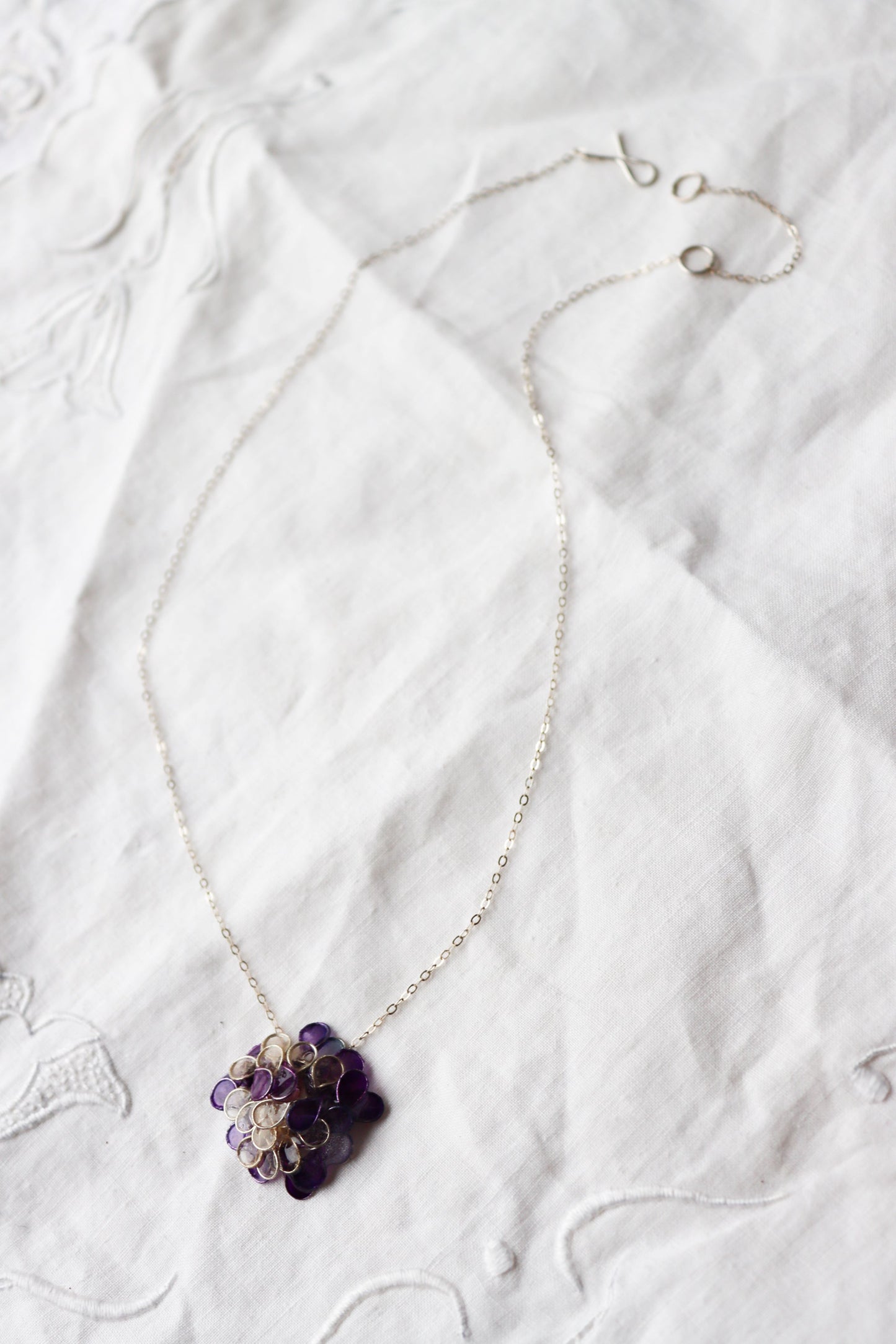 Hydrangea Necklace : lilac