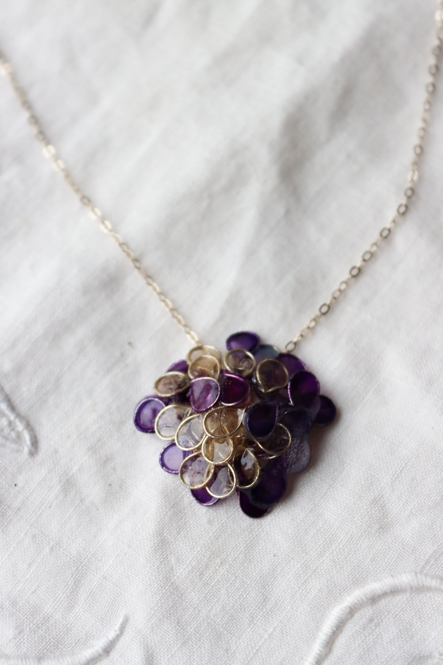 Hydrangea Necklace : lilac