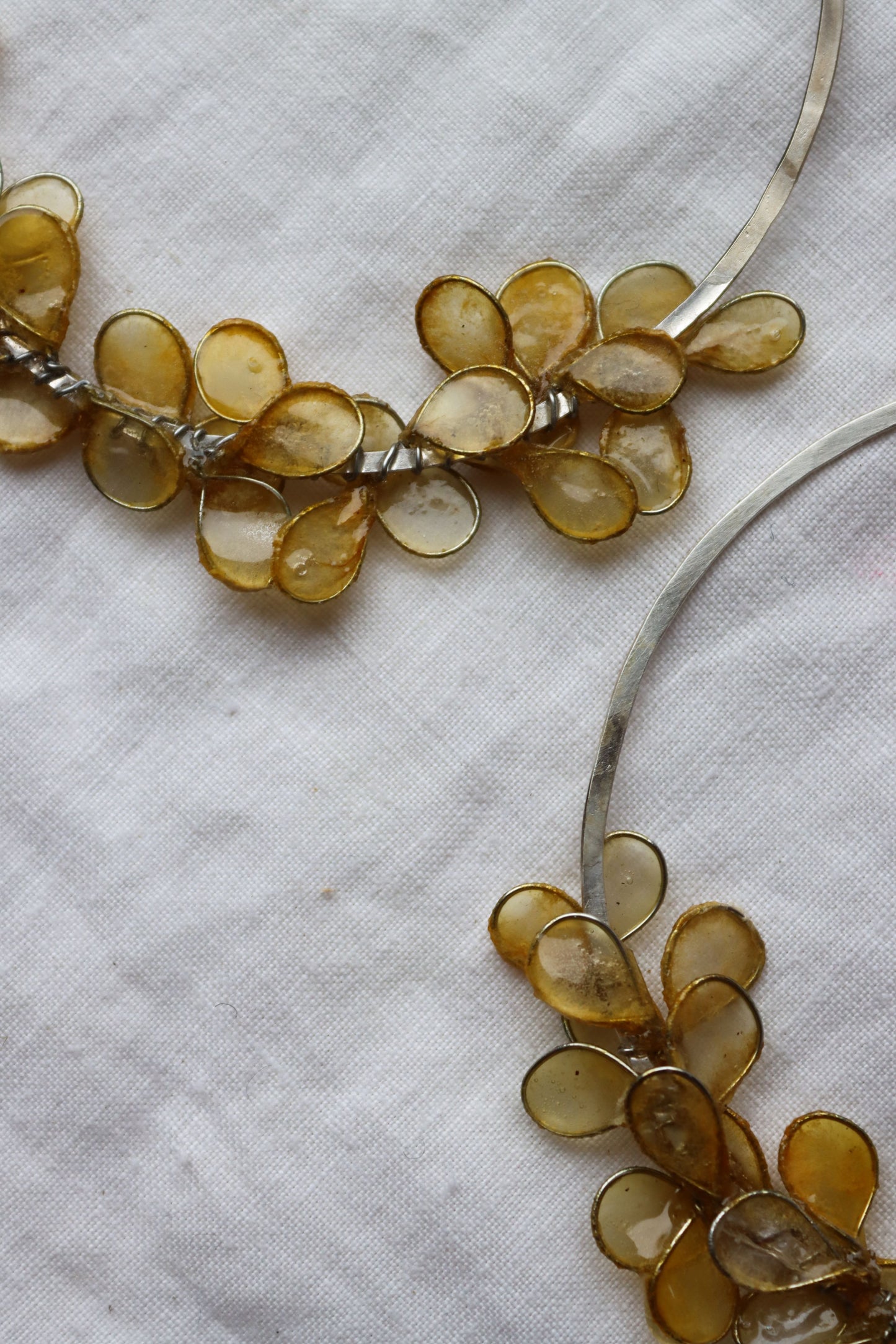 Laurel Earrings, Large : amber