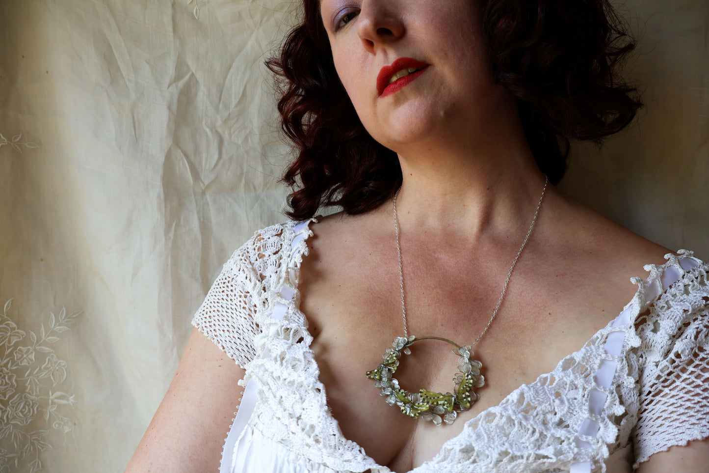 Butterfly Wreath Necklace