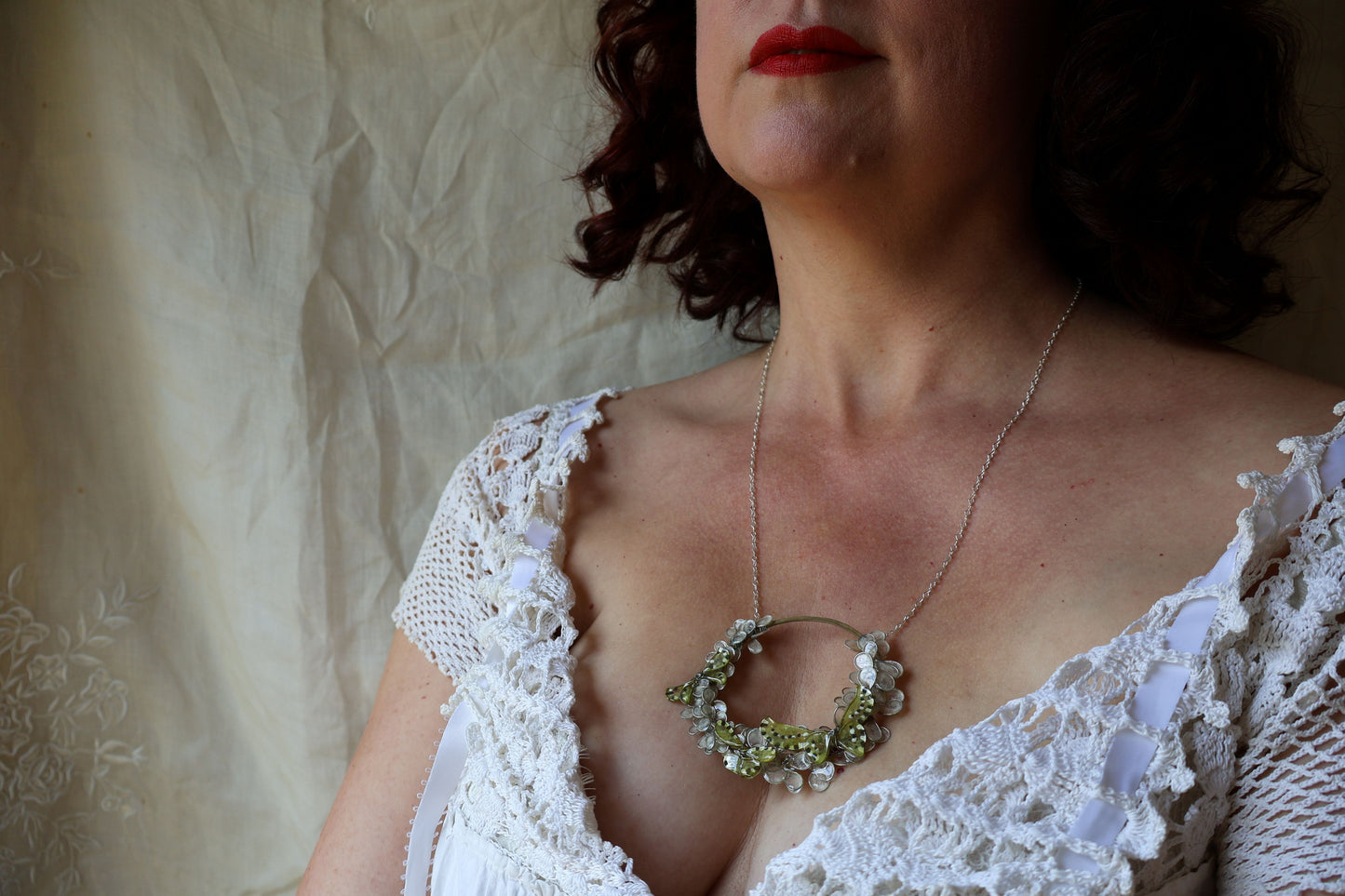 Butterfly Wreath Necklace