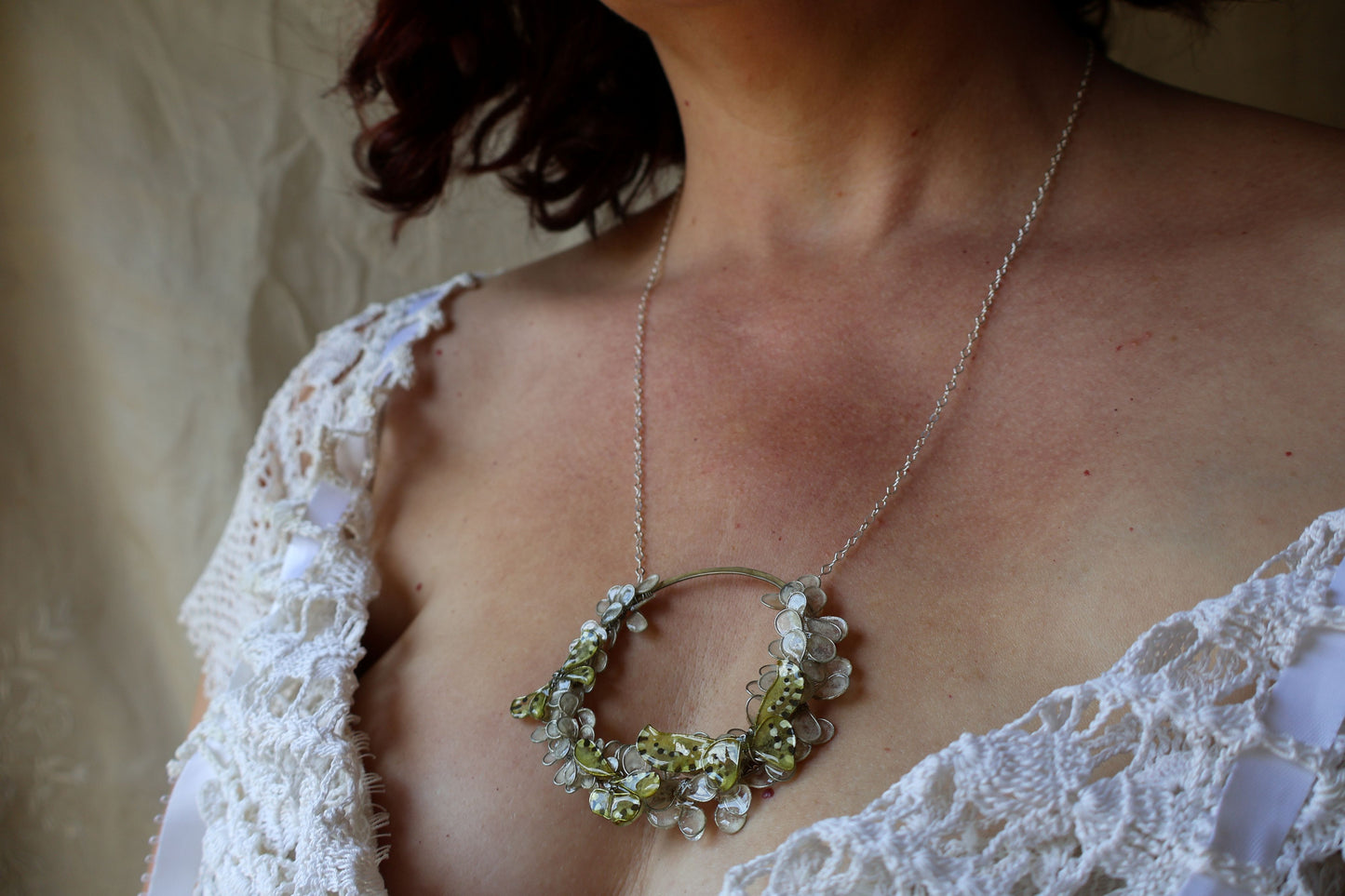 Butterfly Wreath Necklace