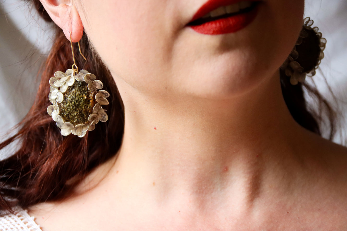 Moss Covered Rocks: Earrings, No. 1