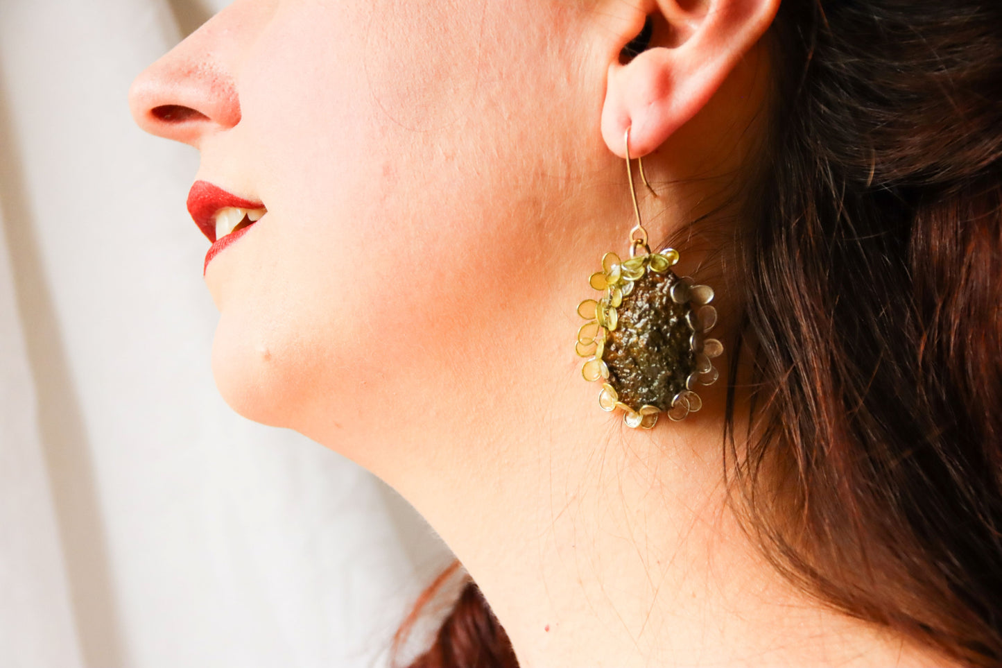 Moss Covered Rocks: Earrings, No. 2