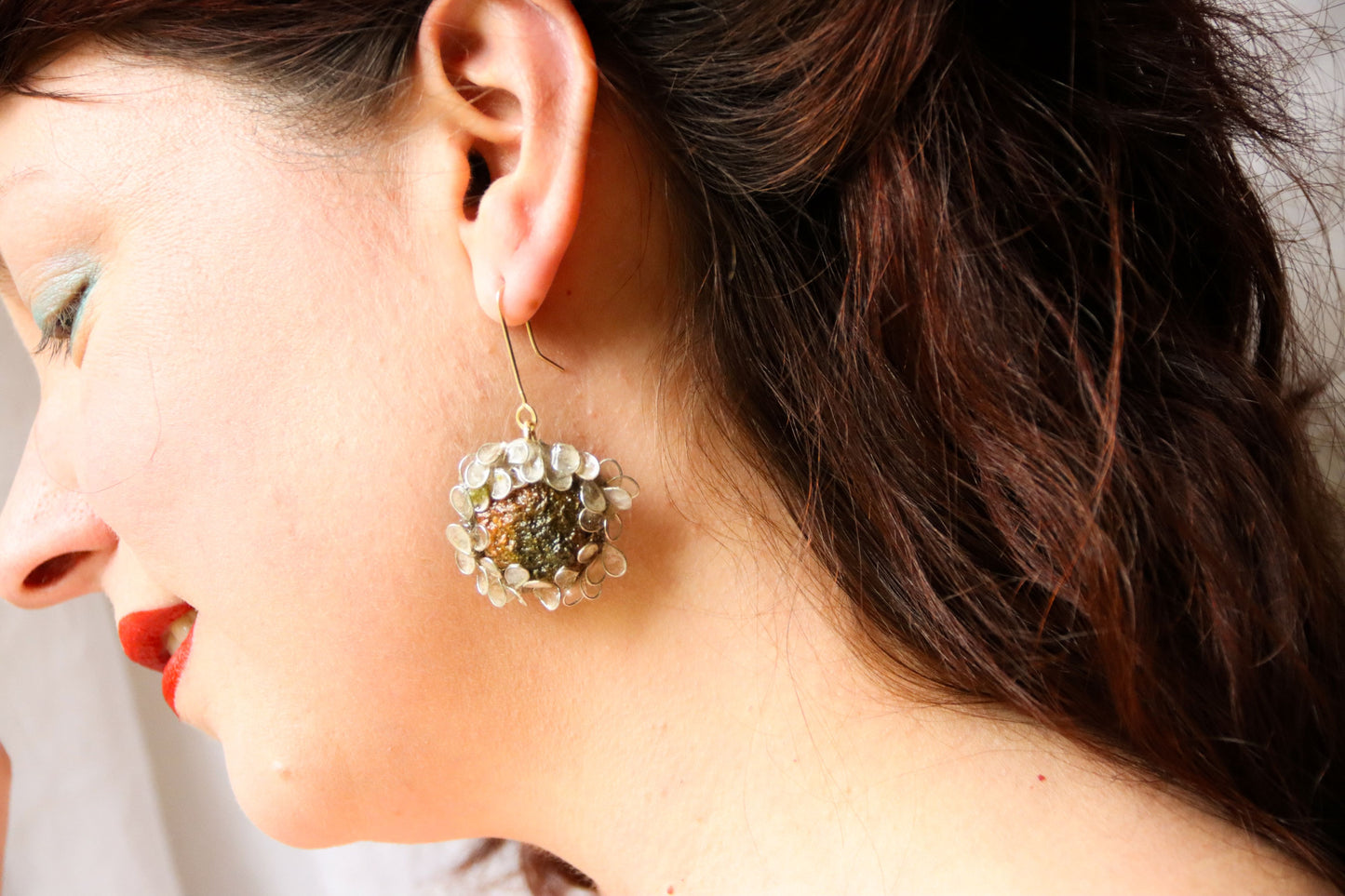 Moss Covered Rocks: Earrings, No. 4