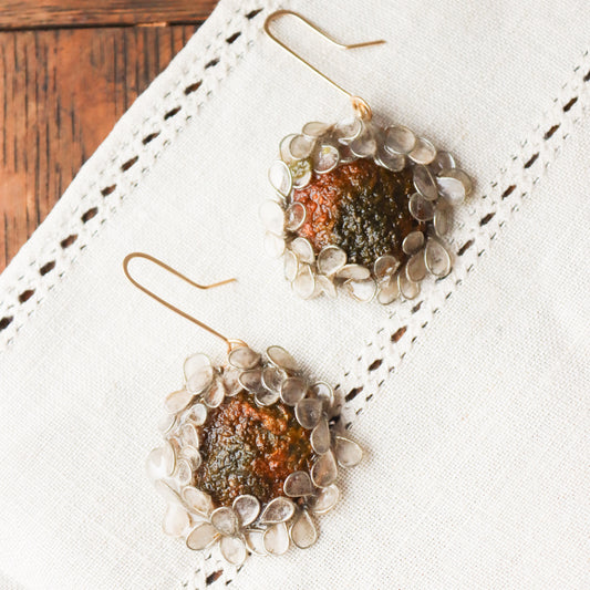 Moss Covered Rocks: Earrings, No. 4