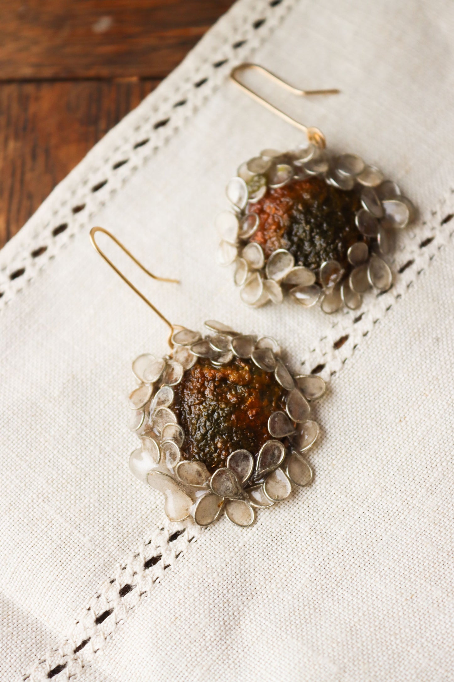 Moss Covered Rocks: Earrings, No. 4