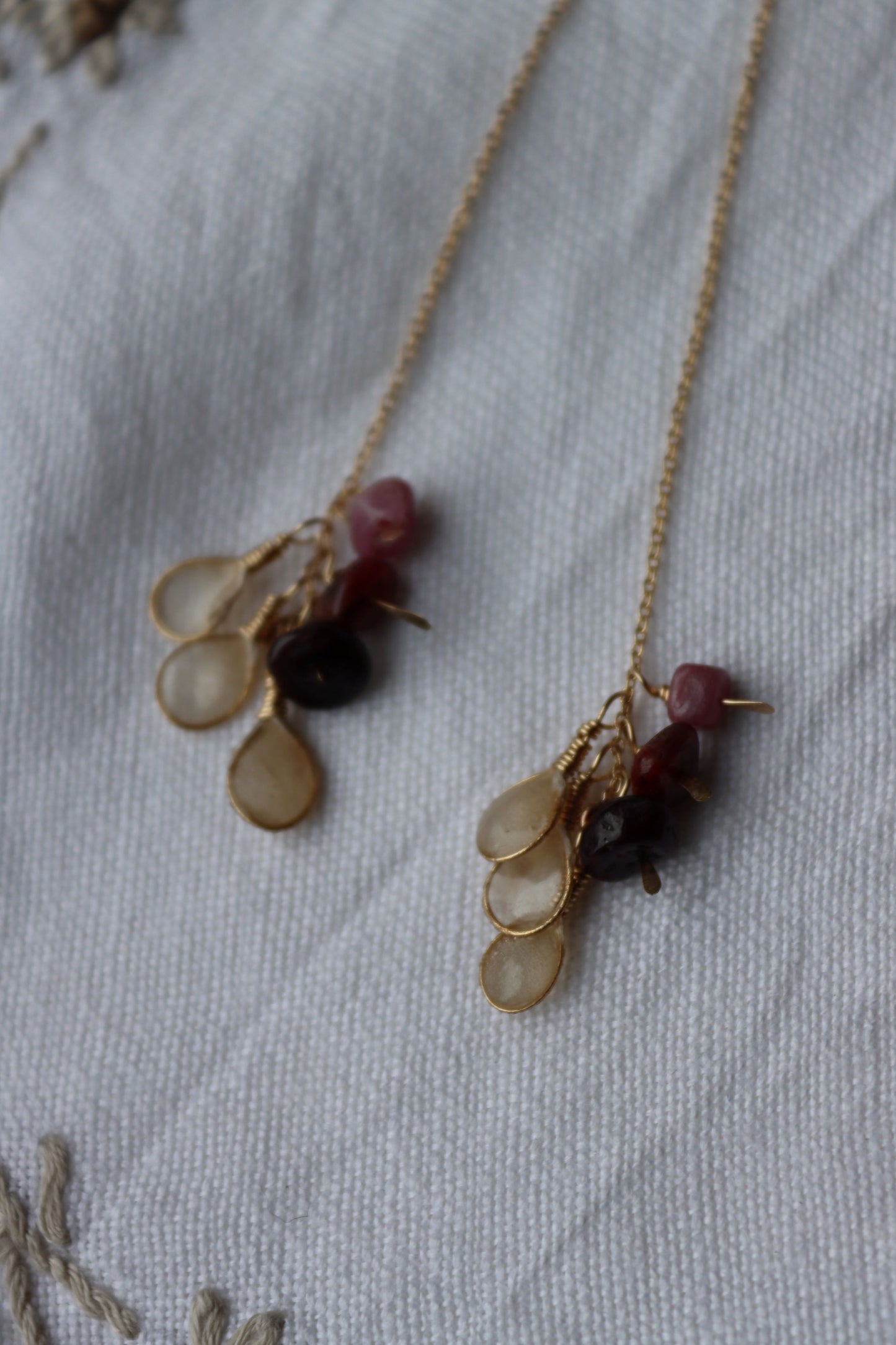 Ombre Ruby Threaders : 14k gold filled