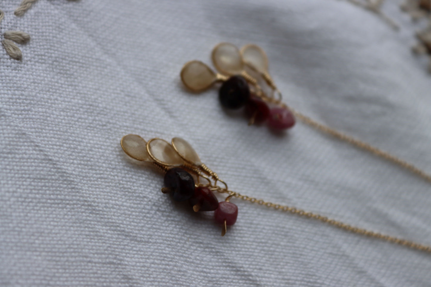 Ombre Ruby Threaders : 14k gold filled