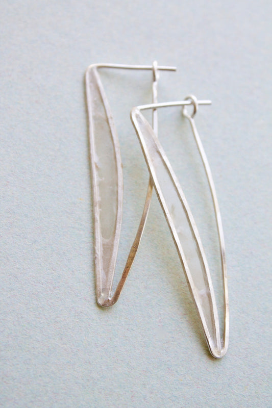 Paper Willow Earrings, Sterling Silver