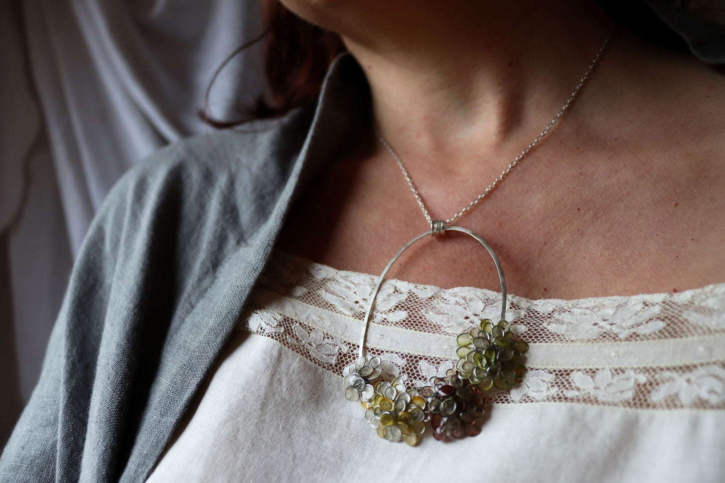 Posy Necklace : soft neutrals