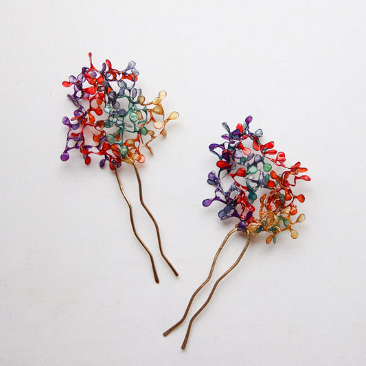 Rainbow Bramble Hairpin