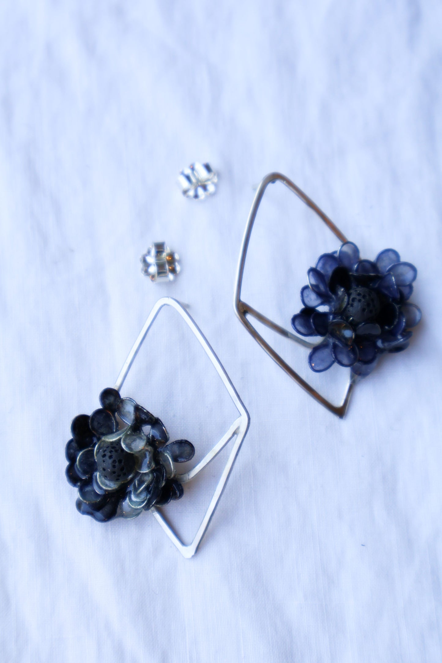 Shadowed Floral Earrings