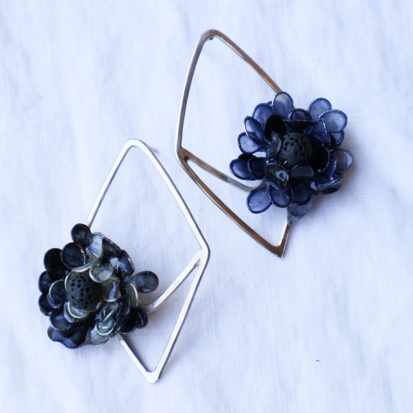 Shadowed Floral Earrings