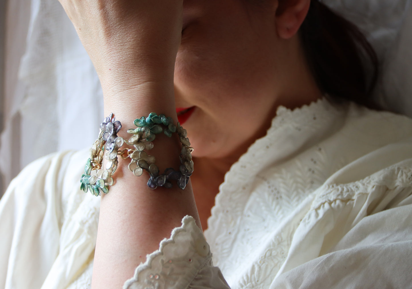 Snow on the Riverbank Bracelet