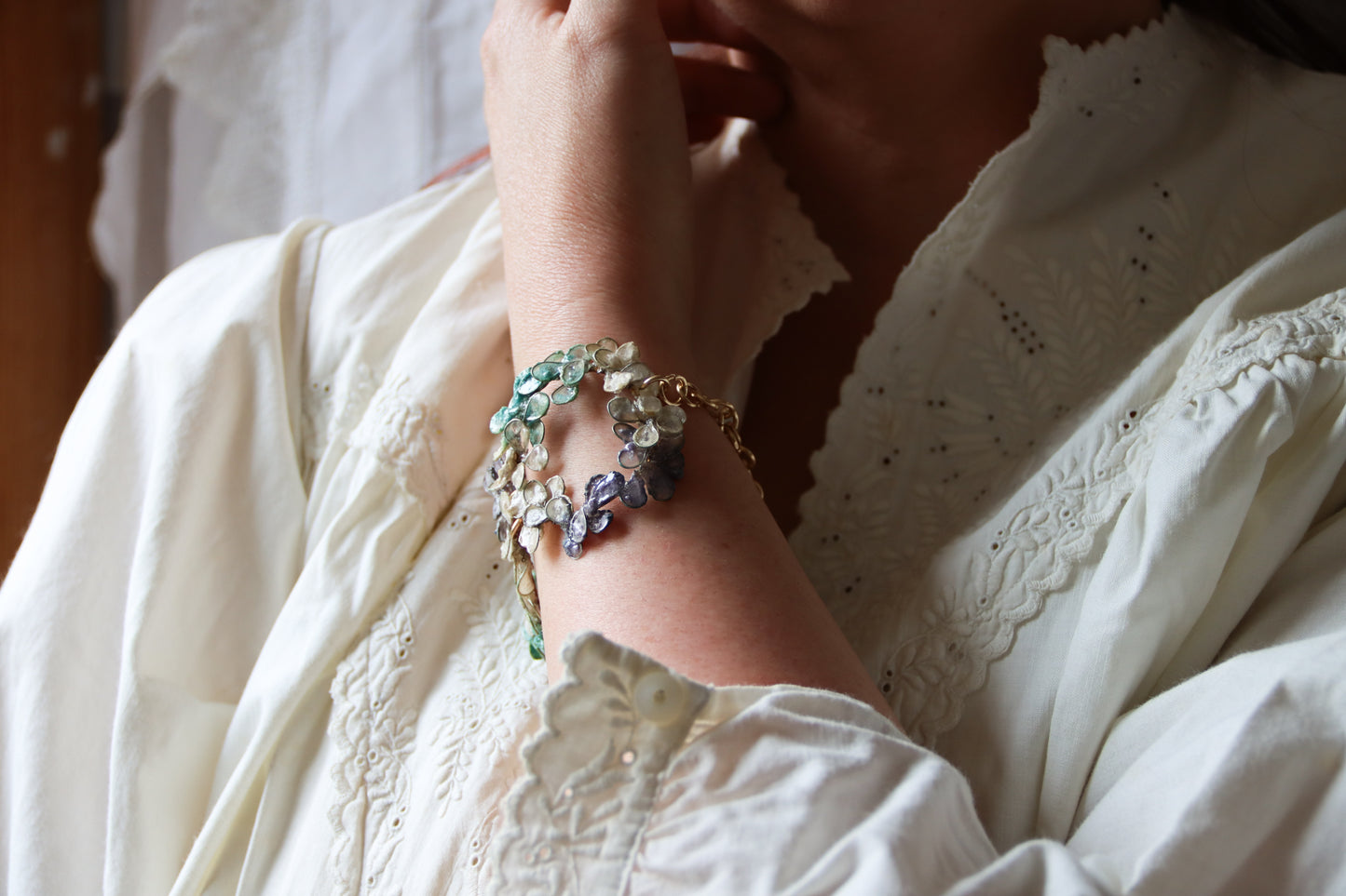 Snow on the Riverbank Bracelet