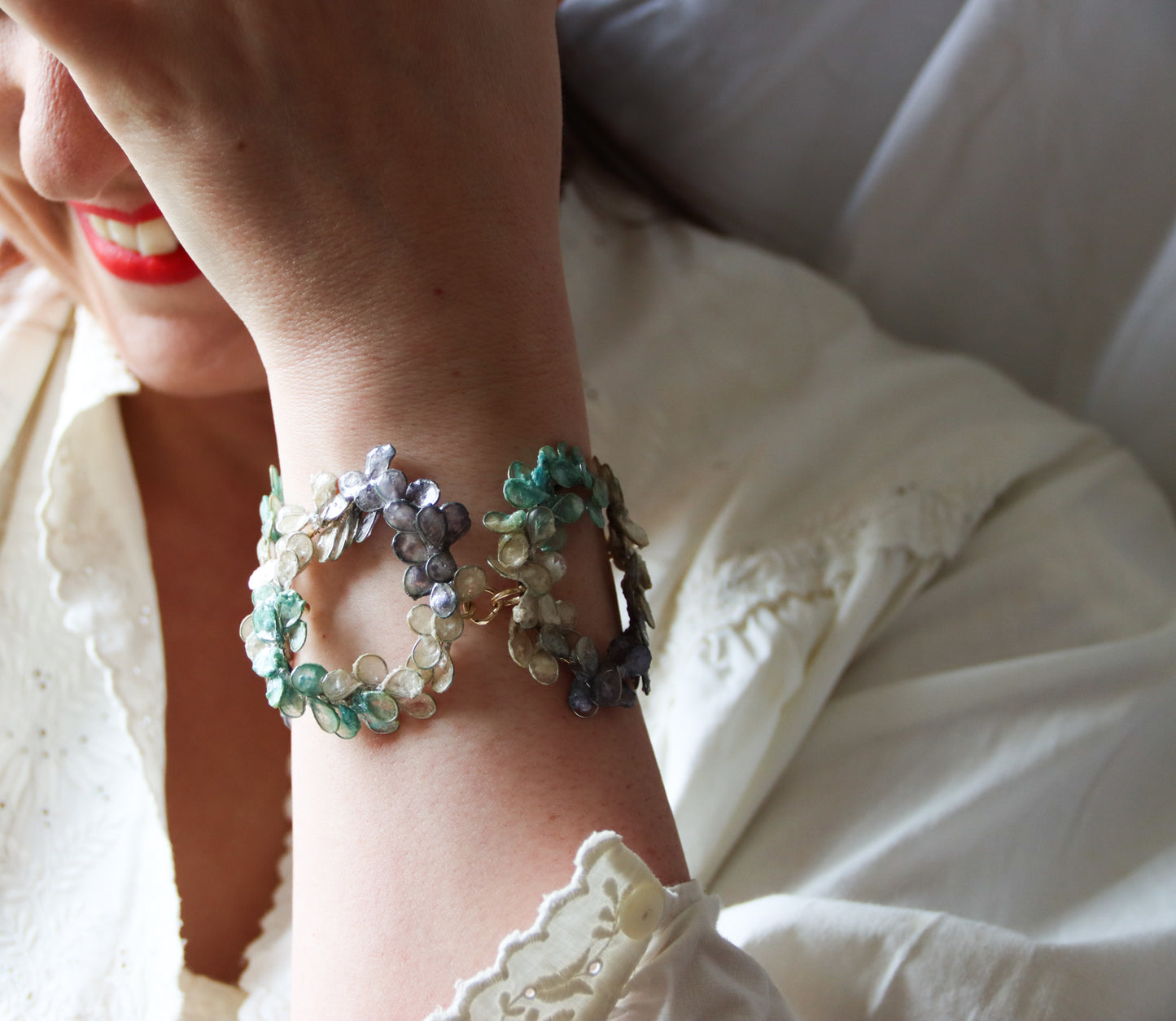 Snow on the Riverbank Bracelet