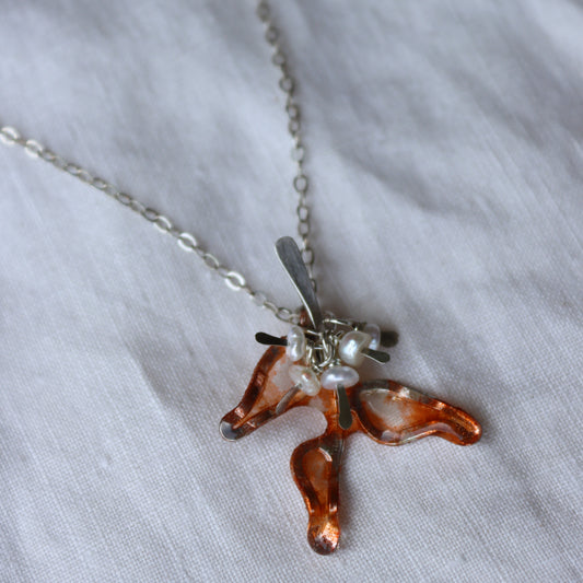 Sprig Necklace : with freshwater pearls