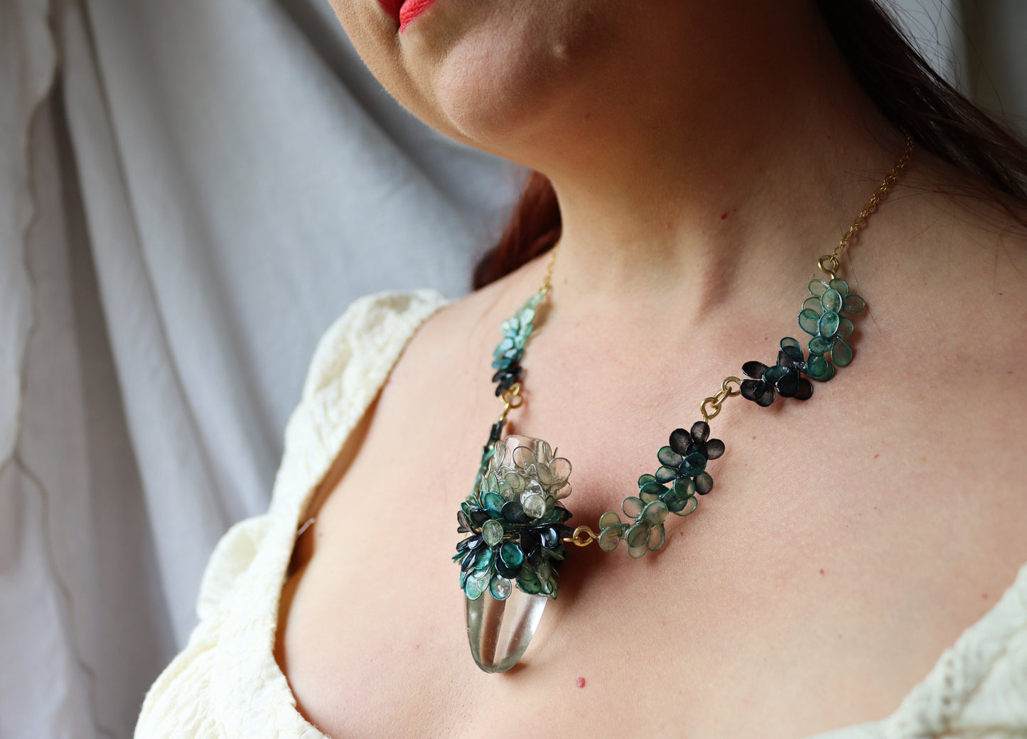 Sunlight through Frozen Trees Necklace