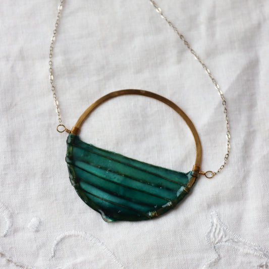 Sunrise Necklace, evergreen
