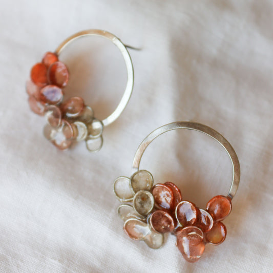 Viburnum Earrings : apricot
